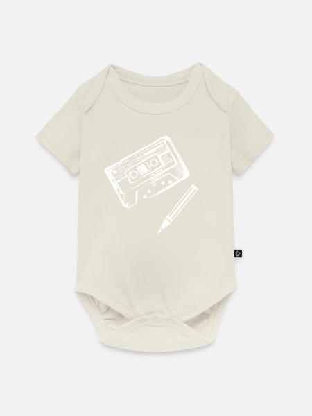old school - Baby Premium Kurzarmbody - Naturweiß