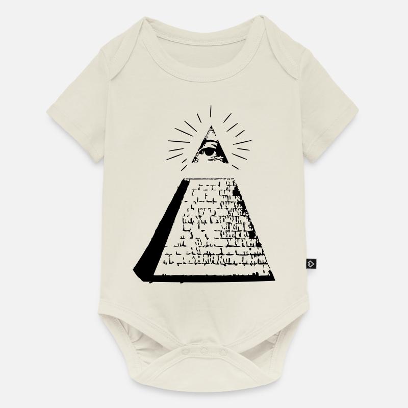 Pyramide - Baby Premium Kurzarmbody - Naturweiß