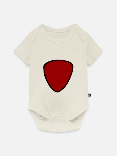 Plektrum rot - Baby Premium Kurzarmbody - Naturweiß
