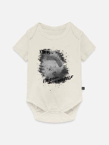 im cool - Baby Premium Kurzarmbody - Naturweiß