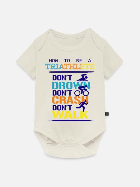 Triathlon - Baby Premium Kurzarmbody - Naturweiß