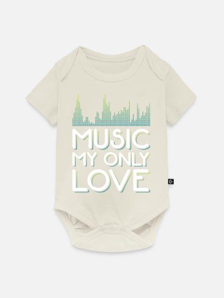Techno Musik - Baby Premium Kurzarmbody - Naturweiß