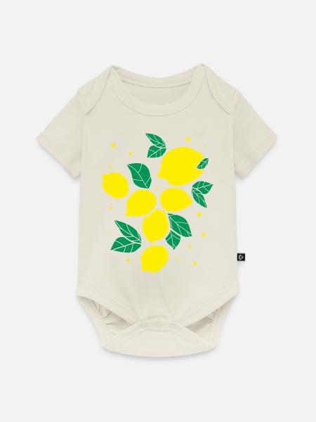 Frische Zitronenfrüchte - Baby Premium Kurzarmbody - Naturweiß