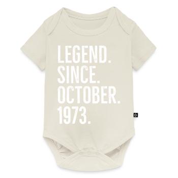 Légende depuis octobre 1973 - Body à manches courtes Premium Bébé - blanc cassé - Devant