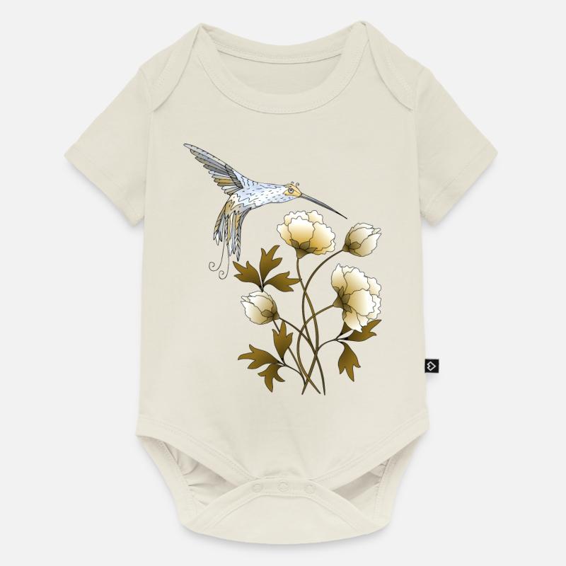 Oiseau - Body à manches courtes Premium Bébé - blanc cassé
