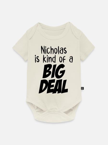 Nicholas ist eine große Sache - Baby Premium Kurzarmbody - Naturweiß