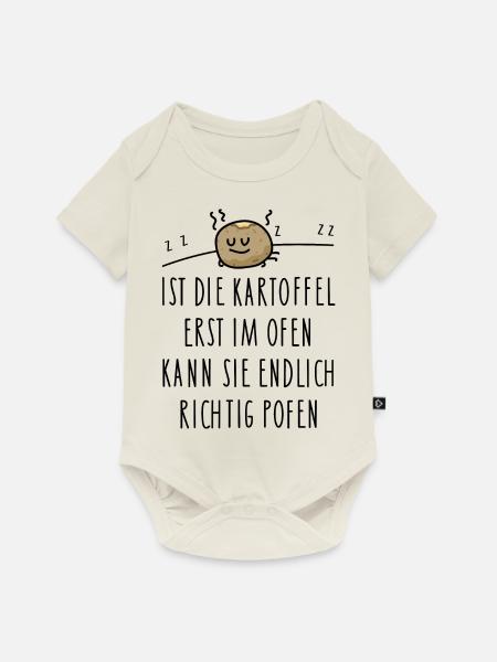 Kartoffel Sprüche - Baby Premium Kurzarmbody - Naturweiß