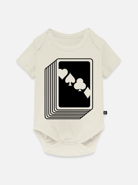 Poker - Baby Premium Kurzarmbody - Naturweiß