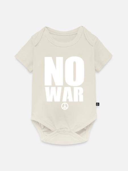 Kein Krieg - Baby Premium Kurzarmbody - Naturweiß