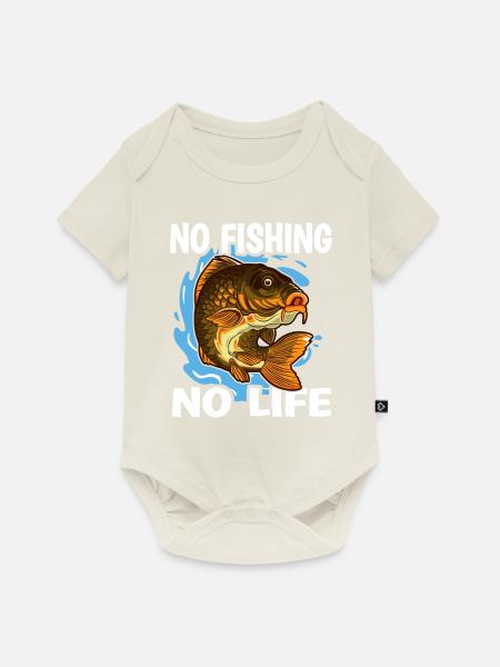 Karpfenangler - Baby Premium Kurzarmbody - Naturweiß