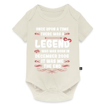 Il était une fois une légende. Décembre 2006 Naissance - Body à manches courtes Premium Bébé - blanc cassé - Devant
