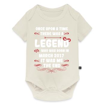Once upon a time there was a legend. March 2017 Birthday - Baby Premium short-sleeve bodysuit - off white - Front