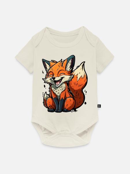Schlau wie ein Fuchs - Baby Premium Kurzarmbody - Naturweiß
