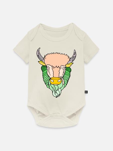 Taurus Stier - Baby Premium Kurzarmbody - Naturweiß