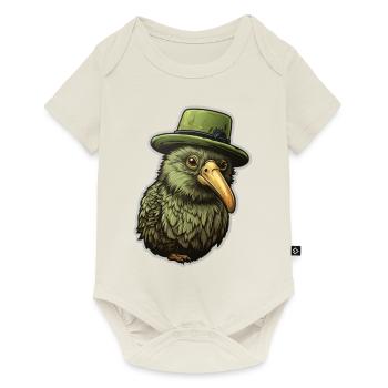 Kiwi avec chapeau - Body à manches courtes Premium Bébé - blanc cassé - Devant