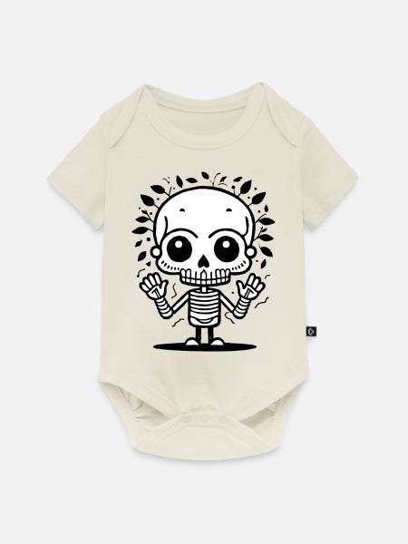 Skelett - Baby Premium Kurzarmbody - Naturweiß