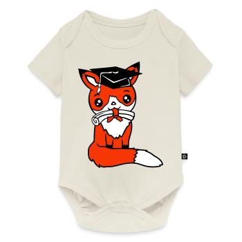 Fox High School Graduation Graduation Certificates College Hat - Baby Premium short-sleeve bodysuit - off white - Front