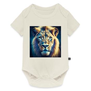 Lion - Baby Premium Kurzarmbody - Naturweiß - Vorne
