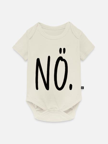 NÖ Statement Spruch - Baby Premium Kurzarmbody - Naturweiß