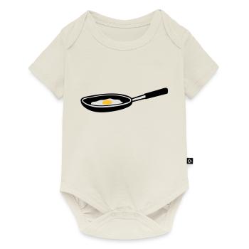 egg_in_pan - Baby Premium short-sleeve bodysuit - off white - Front