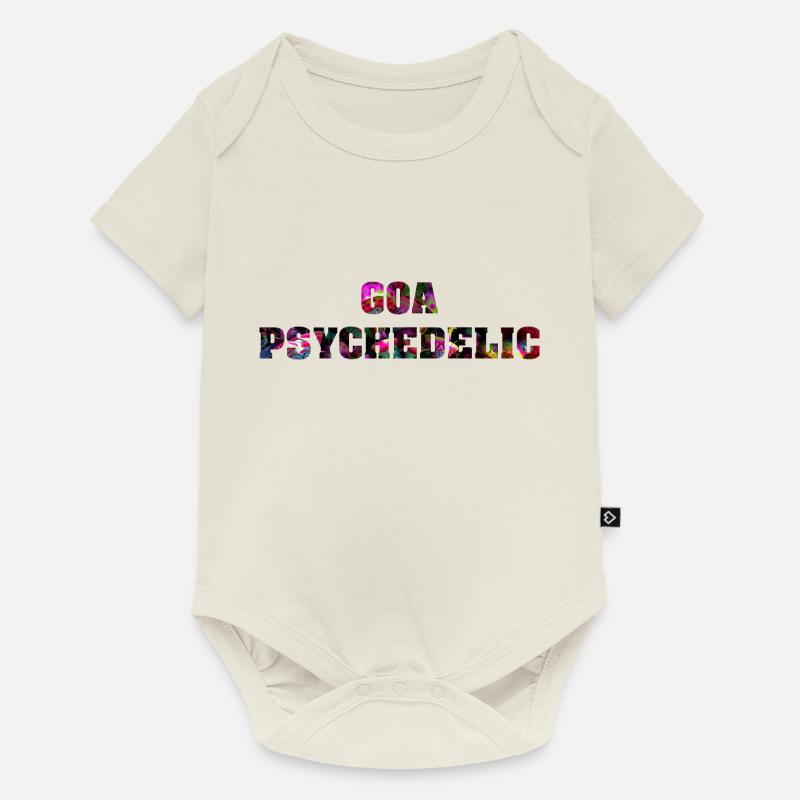 Goa psychedelic - Body à manches courtes Premium Bébé - blanc cassé