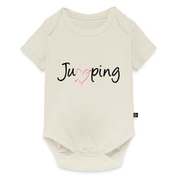 jumping trampolin girl jumpen jump Geschenk - Baby Premium Kurzarmbody - Naturweiß - Vorne