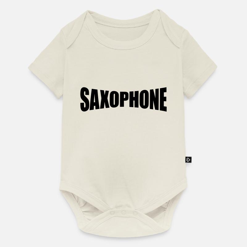 saxophone - Body à manches courtes Premium Bébé - blanc cassé