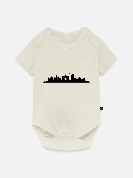 Berlin Skyline Zentral - Baby Premium Kurzarmbody - Naturweiß