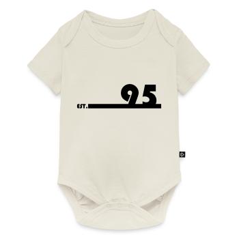 95_Black_Bauhaus93 - Baby Premium Kurzarmbody - Naturweiß - Vorne