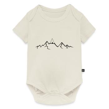 Alps mountains tent tents top mountains at - Baby Premium short-sleeve bodysuit - off white - Front
