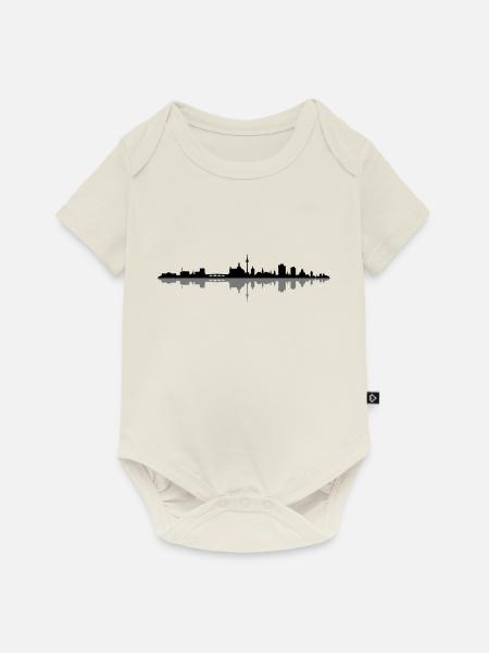 Skyline - Mannheim - Baby Premium Kurzarmbody - Naturweiß