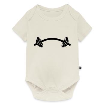 Dumbbell bodybuilding twisted 2 - Baby Premium short-sleeve bodysuit - off white - Front
