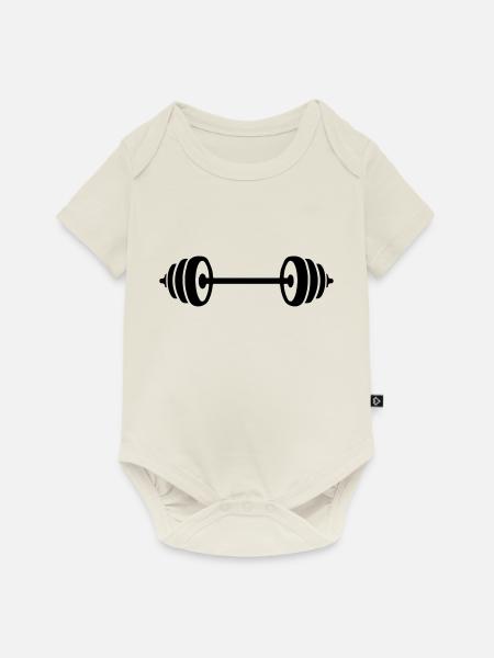 weights design - Baby Premium Kurzarmbody - Naturweiß
