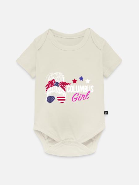 Columbus Ohio - Baby Premium Kurzarmbody - Naturweiß