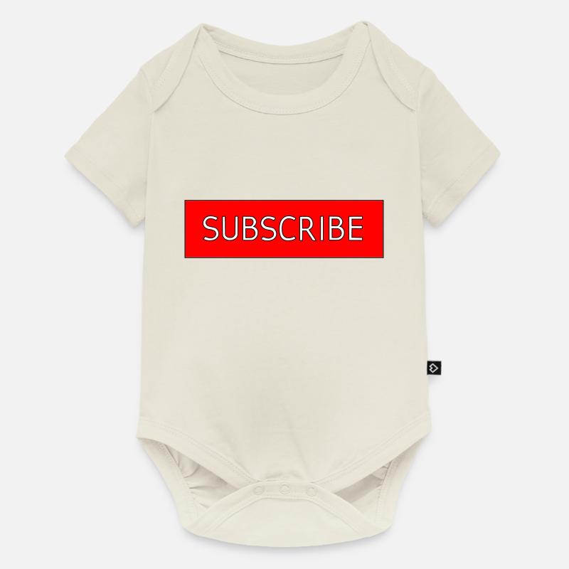 Subscribe - Baby Premium Kurzarmbody - Naturweiß