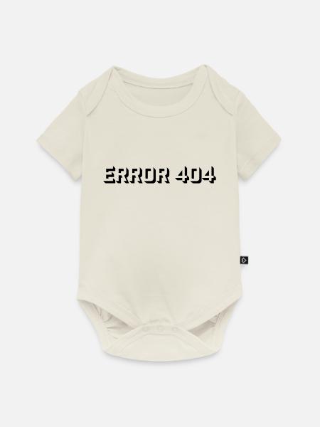 Nerd Computer Error 404 - Baby Premium Kurzarmbody - Naturweiß