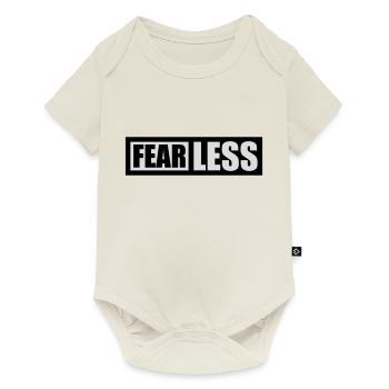 fearless Text Quote Design - Baby Premium short-sleeve bodysuit - off white - Front