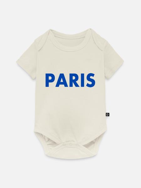Paris - Baby Premium Kurzarmbody - Naturweiß