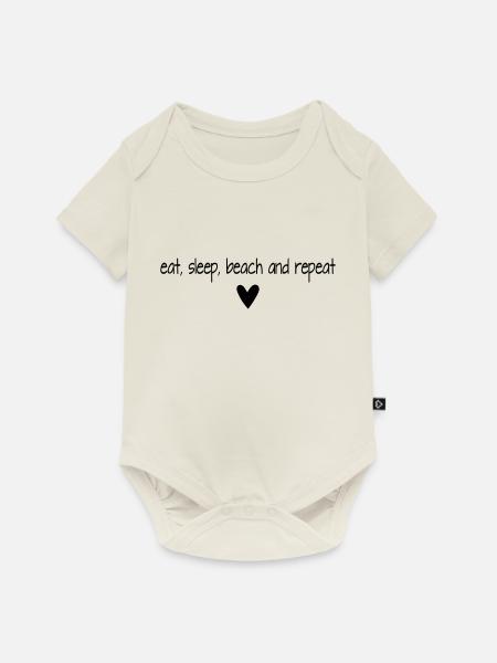 repeat - Baby Premium Kurzarmbody - Naturweiß