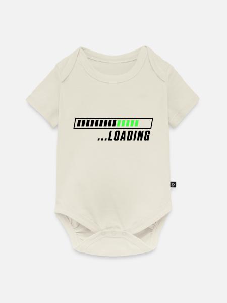 loading ladebalken - Baby Premium Kurzarmbody - Naturweiß