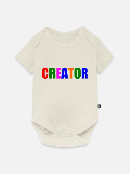 Creator - Baby Premium Kurzarmbody - Naturweiß
