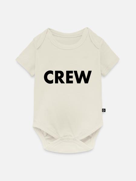Crew - Baby Premium Kurzarmbody - Naturweiß