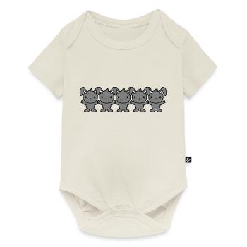 5 Hasen Fünf Freunde Team Crew Menschenkette Hände - Baby Premium Kurzarmbody - Naturweiß - Vorne