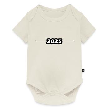 2025 year - Baby Premium short-sleeve bodysuit - off white - Front