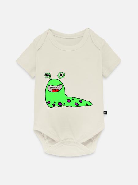 Monster,Comic,Kinder - Baby Premium Kurzarmbody - Naturweiß