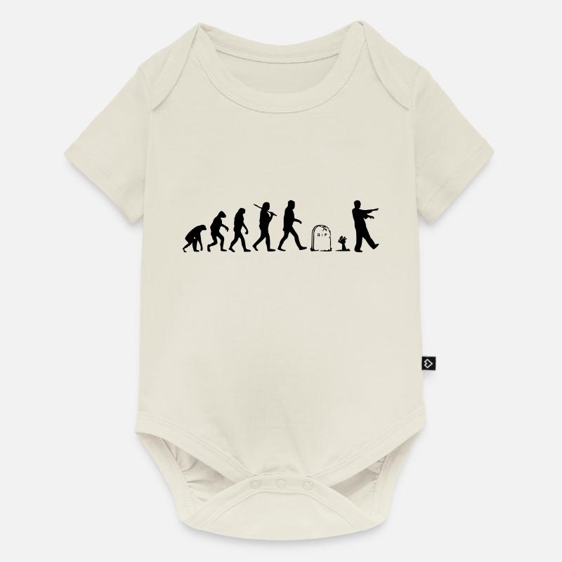 Evolution - Baby Premium Kurzarmbody - Naturweiß