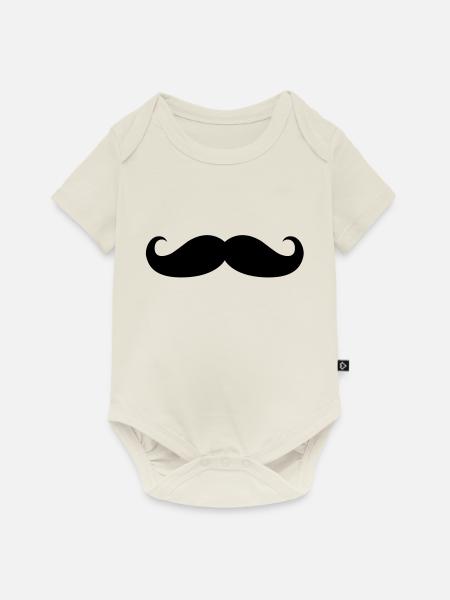Moustache 1 - Baby Premium Kurzarmbody - Naturweiß