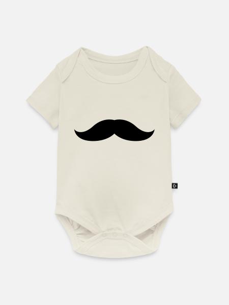 Moustache 4 - Baby Premium Kurzarmbody - Naturweiß