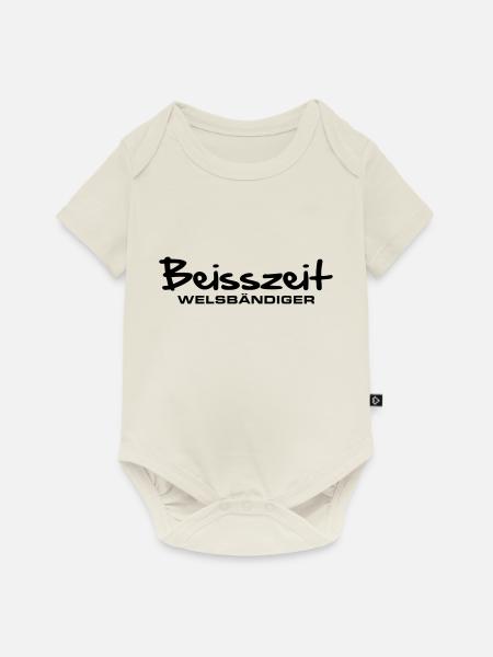 beisszeit_welsbaendiger - Baby Premium Kurzarmbody - Naturweiß