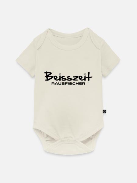 beisszeit_raubfischer - Baby Premium Kurzarmbody - Naturweiß